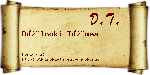Dálnoki Tímea névjegykártya